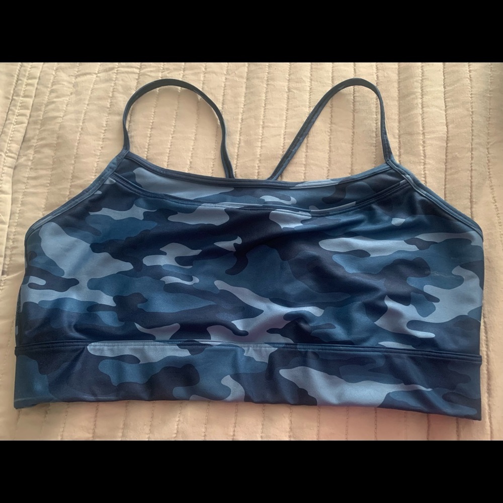 Gap Fit Sports Bra, Blue Camo XXL